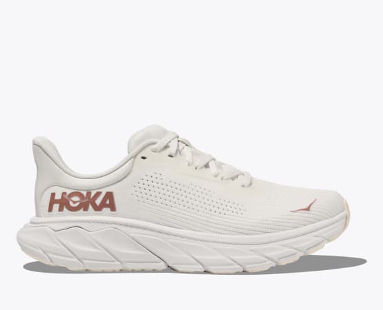 Hoka Women's Arahi 7, Blanc de blanc / Rose Gold