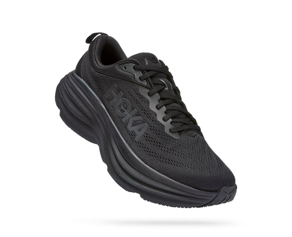 Hoka Mens Bondi 8 Wide 2E Black Black