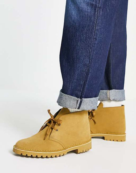 Clarks Originals Men's Desert Rock Suede Boots, Oak Moss