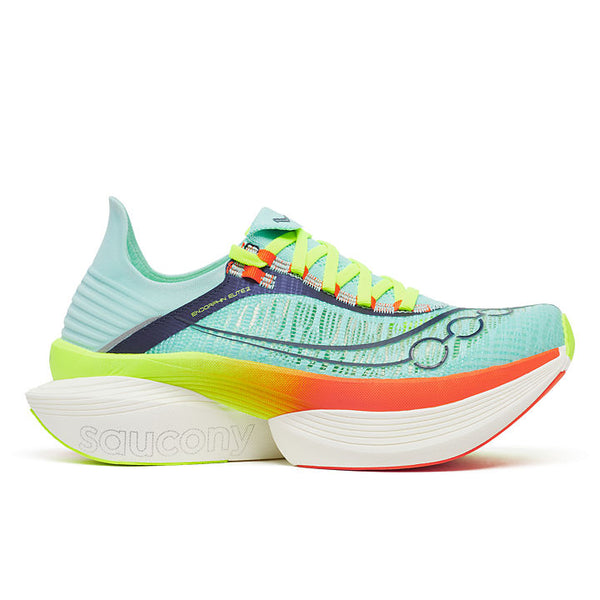 Saucony Women's Endorphin Elite 2 in Splash/ Fire