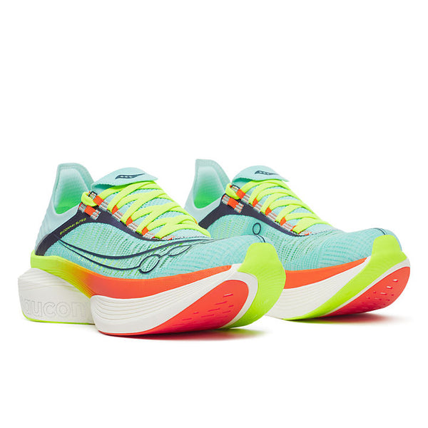 Saucony Women's Endorphin Elite 2 in Splash/ Fire